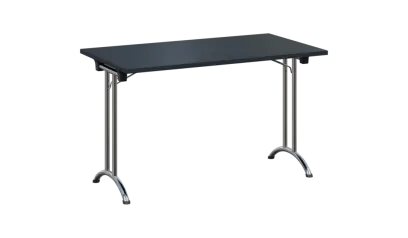 SLC 125 chrom skládací jednací stůl 1250x700, deska 25 mm, podnož chrom, deska antracit